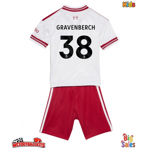 Liverpool Ryan Gravenberch #38 Replica Away Stadium Kit for Kids 2026-27 Short Sleeve (+ pants)